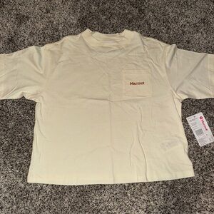 Marmot Cream Cropped Tee NWT